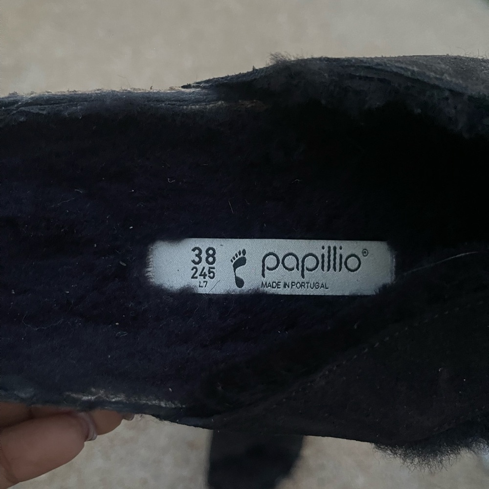 Birkenstock Black Fuzzy Sandals - Picture 6 of 6